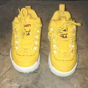 Kids Fila Yellow Sneakers size 11